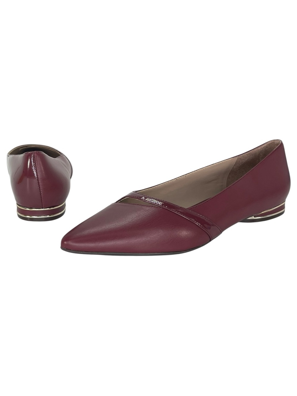 Naturalizer Bria Cranberry Faux Leather Womens Flats Size 8.5M - Picture 8 of 11